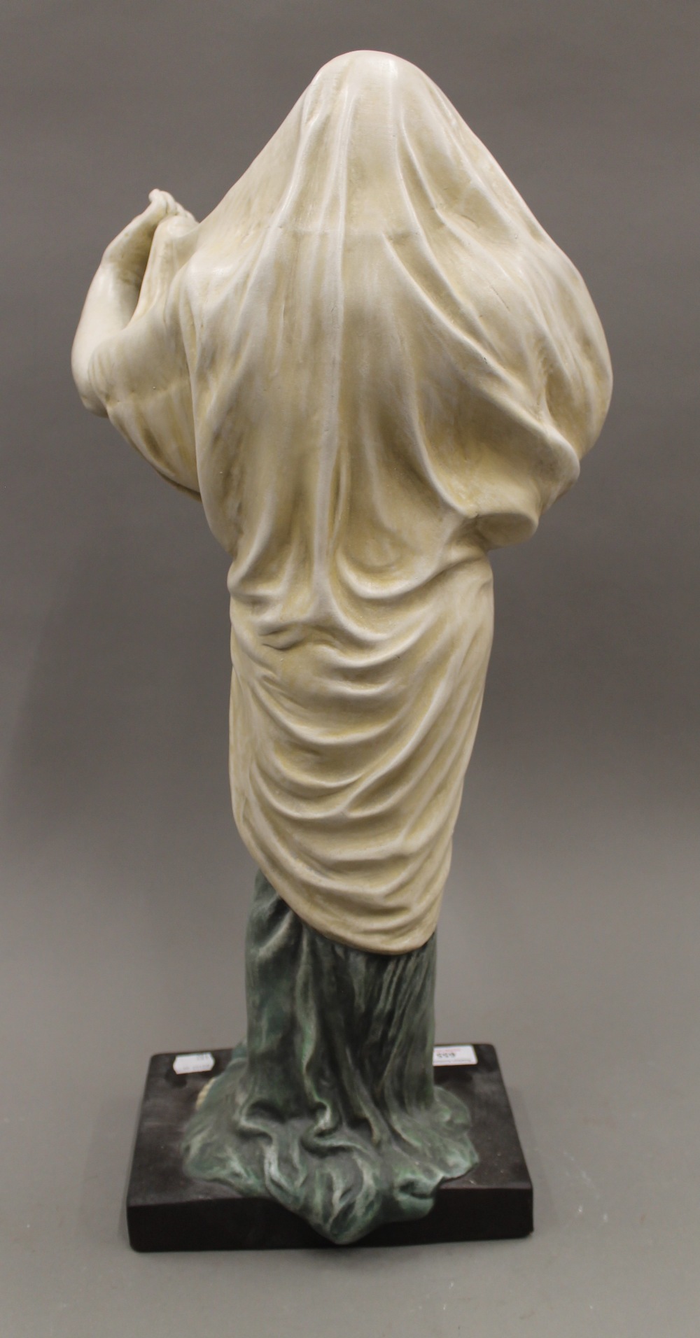 A large pottery model of a semi clothed woman. 64 cm high. - Image 2 of 3