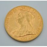 A 1901 Melbourne Mint Victoria old head sovereign