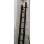 A vintage wooden ladder