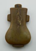 A Chinese carved jade snuff bottle of flattened form, possibly 19th century. 6.5 cm high.