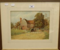 FRED STRATTON, Cottage Landscape, watercolour, signed, framed and glazed. 29 x 22 cm.