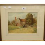 FRED STRATTON, Cottage Landscape, watercolour, signed, framed and glazed. 29 x 22 cm.