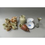 A quantity of Studio pottery, etc, including Cley,