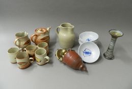 A quantity of Studio pottery, etc, including Cley,