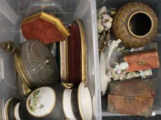 A quantity of miscellaneous items, including stands, ceramics, etc.