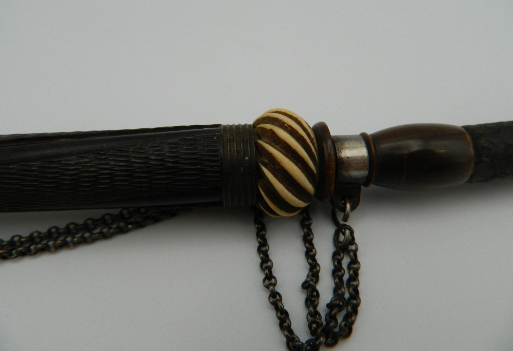 A 19th century horn and Meerschaum pipe, together with another. The former 34 cm long. - Image 8 of 14