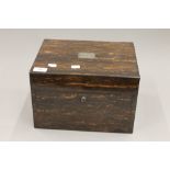 A 19th century coromandel dressing box. 30.5 cm wide.