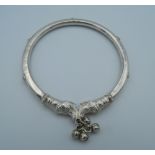 A vintage Asian silver bangle.