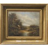 DUMONT, Landscape Scenes, oils, both signed, a pair, framed. 24.5 x 19.