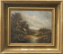 DUMONT, Landscape Scenes, oils, both signed, a pair, framed. 24.5 x 19.