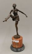 An Art Deco style bronze figure. 48 cm high.