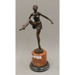 An Art Deco style bronze figure. 48 cm high.