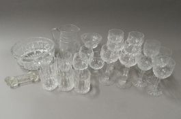 A quantity of cut glassware