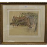 CECIL ALDIN, Ockwells Manor, print, signed to the margin, framed and glazed. 44 x 38 cm.