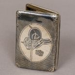A 19th century Ottoman niello decorated silver cigarette case Of hinged rectangular form,