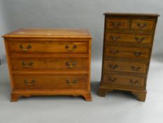 Two modern chests of drawers. The largest 77 cm wide x 47 cm deep x 64 cm high.