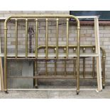 An early 20th century American brass framed double bed