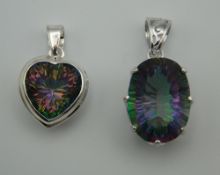 Two dress pendants. The largest 3.5 cm high.