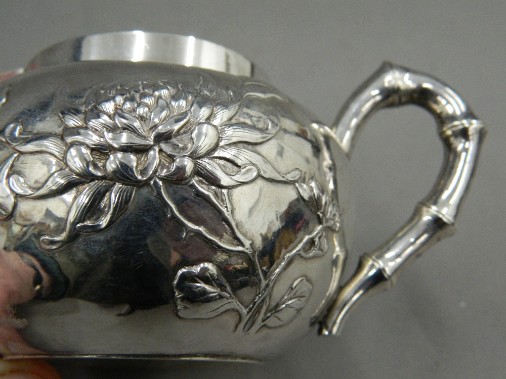 A Chinese silver three piece tea set, - Image 13 of 13