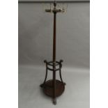 An early 20th century mahogany hall stand. 205 cm high.