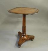 An early 19th century mahogany tripod table. 72.5 cm high.