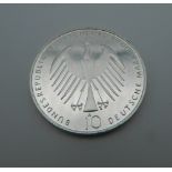 A 10 Deutsche Mark silver coin