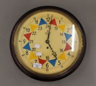 A fusee wall clock. 37.5 cm diameter.