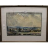 GEORGE RUSHTON, Church in Landscape, watercolour, signed, framed and glazed. 43.5 x 28.5 cm.