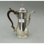 A Georgian silver coffee pot.