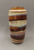 A West German Art pottery vase. 45 cm high.