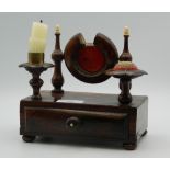 A 19th century rosewood pocket watch holder/desk stand. 17 cm wide.