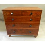 A Victorian mahogany chest of drawers. 110 cm wide.