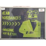 Dead Husbands, signed SB 14, framed and glazed. 28.5 x 20.5 cm.