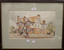 A R M, The Essex Hotel, watercolour, signed with monogram, framed and glazed. 40.5 x 24.5 cm.