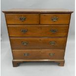 A 19th century mahogany chest of drawers. 97.5 cm wide.
