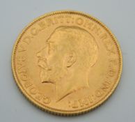 A 1911 George V sovereign