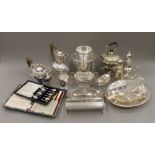 A quantity of various silver plate.