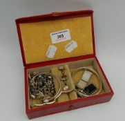 A quantity of various silver jewellery, etc.