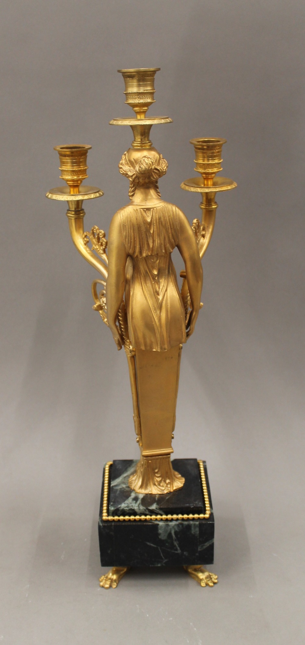 A pair of gilt figural candlesticks. 44.5 cm high. - Image 4 of 5