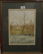 JOHN EASON, Autumn Landscape, watercolour, framed and glazed. 22 x 30.5 cm.