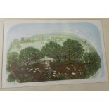 GLYNN THOMAS, Dedham and Stratford Churches, lithograph, numbered 59/100, framed and glazed. 31.