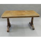 An early 19th century rosewood library table. 134 cm long.