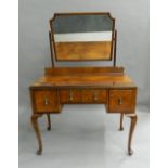 An early 20th century walnut dressing table. 102 cm wide.