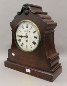 A Victorian oak cased LNER junction/station clock. 47.5 cm high.