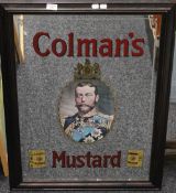 A Colman's Mustard advertising mirror. 66.5 x 92.5 cm.