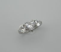 A silver cubic zirconia heart ring. Ring Size O.