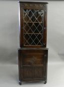 An Old Charm type oak corner cabinet. 182.