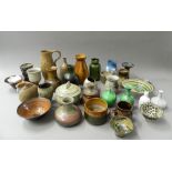 A quantity of Studio pottery, including Cley, Lindform, W.