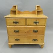 A Victorian pine dressing chest. 89 cm wide.