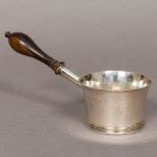 A Queen Anne silver brandy warmer, probably hallmarked for London 1709, makers mark indistinct.